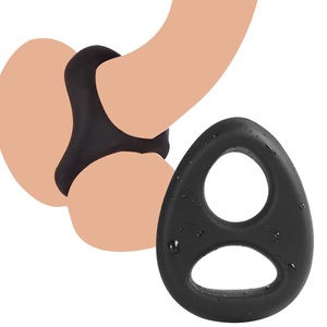 Neuer Penisring: Langanhaltende Erektion, Festerer Hodenring, Sexspielzeug für Männer, Verzögerung der Ejakulation, Doppelter Sicherungsring, Weiches Silikon - Product Image 1