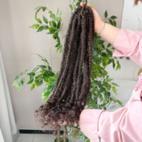 Estensioni Dreadlock in Capelli Umani Misti Anna Factory Boom Locs 4 #   Locs fatti a mano da 0,8 cm per stile dreadlock fai da te