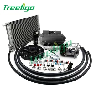 Sistema de ar condicionado 12v 24v, compressor de ar condicionado para carro antigo