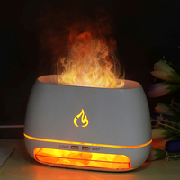 Diffuseur d'arômes électrique 200 ml à flamme simulée, humidificateur d'air USB de bureau, veilleuse, diffuseur d'huiles essentielles pour la maison, produit très demandé