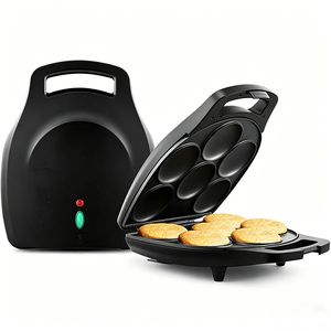 Máquina para <span class=keywords><strong>Hacer</strong></span> Arepas con Superficie Antiadherente, Fácil <span class=keywords><strong>de</strong></span> Limpiar, 6 Orificios, Mini Máquina para <span class=keywords><strong>Hacer</strong></span> Panqueques, Eficiente para el Desayuno - Product Image 1