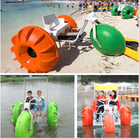 Vélo de tricycle d'eau de bateau de pédale d'équipement de sports de mer de parc aquatique d'Aqua avec de grandes roues