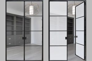 オーストラリア規格の鉄製ガラスドア、格子デザインの錬鉄製ドア（住宅用） - Product Image 5