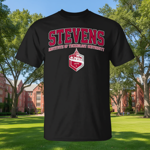 Camiseta Stevens Institute Of Technology University, negra, manga corta, cuello redondo, unisex, para adultos - Product Image 3
