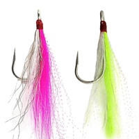 10 pièces/sac Bucktail Teasers crochet de pêche bouchons de pêche en eau salée leurres Teaser queue plate-forme crochets Super forts