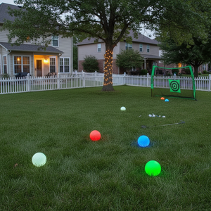 Balles de golf en résine à LED multiples pour l'entraînement nocturne en extérieur, jeux de jardin, divertissement familial, fournitures pour fêtes d'anniversaire et d'Halloween - Product Image 4