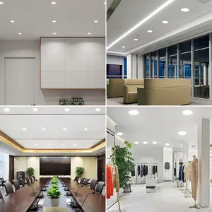 Factory Price Indoor Lighting Recessed Mounted Slim Round Square Led Panel Light For Home Office Ceiling