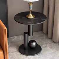 Meubles de salon modernes Nouvelle arrivée Ensemble de table basse minimaliste Design en acier au carbone avec matériau métallique Villa Maison
