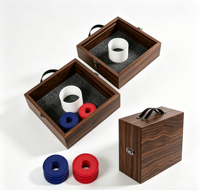 Boîte à lancer en bois pour jeu de lancer de rondelles - Légère et portable pour une utilisation en extérieur et en intérieur