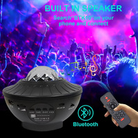 Mini veilleuse LED USB pour Bluetooth télécommande ciel étoilé projecteur ondulation couleurs de l'eau alimenté par batterie