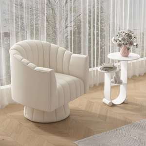 Fauteuil d'appoint Tira capitonné moderne de luxe léger - Confortable pour appartement, salle à manger, salon, chambre, balcon, bureau à domicile, hôtel - Product Image 3
