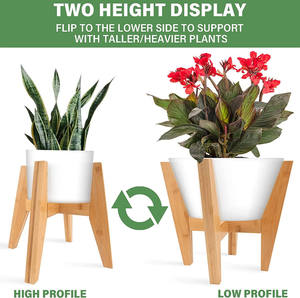 Soporte <span class=keywords><strong>de</strong></span> Bambú Moderno y Ajustable <span class=keywords><strong>para</strong></span> <span class=keywords><strong>Plantas</strong></span> y Flores, Exhibidor <span class=keywords><strong>de</strong></span> Macetas <span class=keywords><strong>para</strong></span> Interiores, Estante <span class=keywords><strong>para</strong></span> Macetas <span class=keywords><strong>de</strong></span> 8-12 Pulgadas - Product Image 2