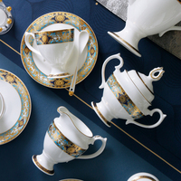 Service à café et à thé en porcelaine fine écologique de luxe, design personnalisé avec impression sur mesure pour cadeaux de mariage