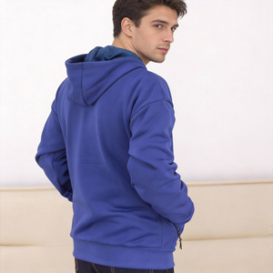 Sweat-shirt à capuche pour homme, imprimé graphique, pull-over, sweat-shirt <span class=keywords><strong>de</strong></span> sport, poches zippées, vêtements <span class=keywords><strong>de</strong></span> sport décontractés, veste <span class=keywords><strong>de</strong></span> gym, manteau chaud - Product Image 2