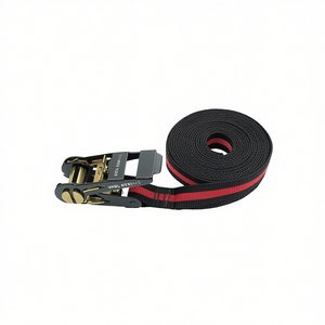 Correa de trinquete 424 N5 de 1 pulgada x 15 pies, negra con franja roja para remolcar y transportar de forma segura - Product Image 2