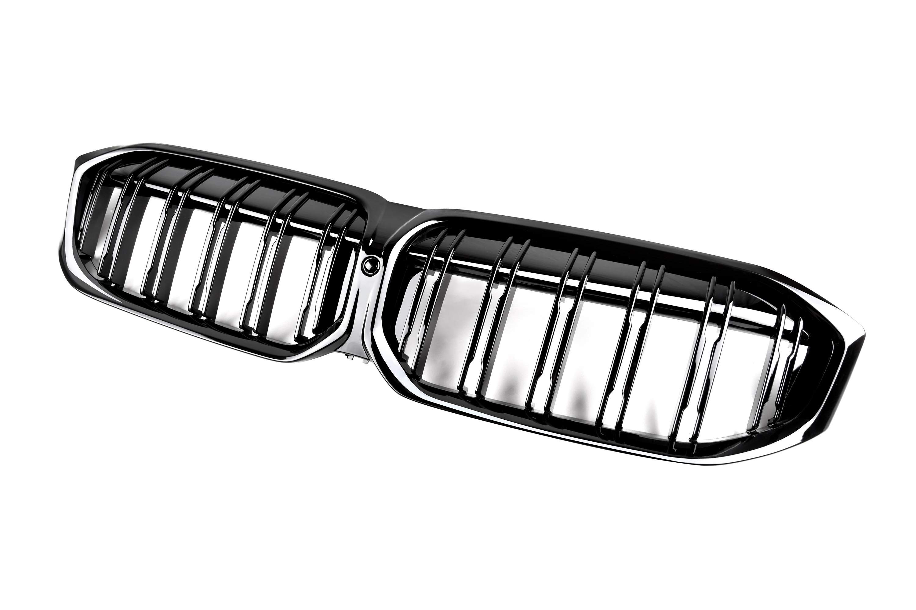 G20 Grill ABS Gloss Black Double Slat Front Bumper for BMW 3 Series