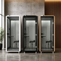 Cabine de réunion insonorisée acoustique économique et abordable pour 1 personne, bureau portable modulaire, pod silencieux minimaliste