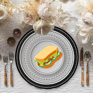 ชุดเครื่องครัวหรูหรา ขายปลีก-ขายส่ง สำหรับงานแต่งงาน ร้านอาหาร การเดินทาง โรงแรม ชุดอาหารค่ำโมกโบนไชน่า จานชามคลาสสิก - Product Image 4