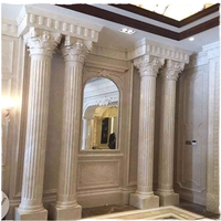 Petits piliers romains éclairés de style européen pour villa, moulures extérieures en polyuréthane, décoration en plastique pour petits pilastres