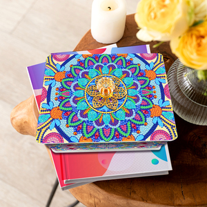 Boîte à Bijoux <span class=keywords><strong>Papillon</strong></span> Peinture Diamant-DIY <span class=keywords><strong>Mandala</strong></span> Rhinestone Storage Case, Special Shaped Diamond Art Craft - Product Image 2