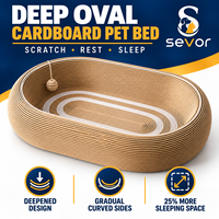 Lit pour chat intégré avec griffoir à 2 niveaux, en sisal durable, résistant à l'usure, sans poussière, jouet à griffer pour chats