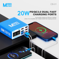 Station de charge rapide USB multi-ports MaAnt CB-01, 6 ports PD 20W QC3.0, affichage numérique, chargeur de bureau pour téléphone, tablette, réparation