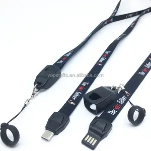 3-Trong-1 USB Sạc Cáp Dây Buộc Biểu Tượng Tùy Chỉnh In Ấn 3 Trong 1 Dây Buộc Dữ Liệu USB Phí Cáp