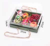 Boîte cadeau avec couvercle transparent personnalisé, boîte d'emballage en carton rigide pour fruits, présentation de cadeaux de fête