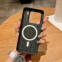 Funda Magnética de Fibra de Carbono Realme para Teléfonos Móviles Xiaomi 15/14 Pro/13 Ultra y Samsung - Anticaídas, Antirrayas, Estilo de Negocios