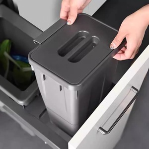 Pull Out Conteneur À Déchets Poubelle <span class=keywords><strong>Cuisine</strong></span> Placard Extensible Trieur Séparateur Intégré Collecteur <span class=keywords><strong>Armoire</strong></span> Poubelle Système De Séparation - Product Image 5