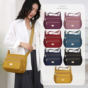 Women's Crossbody Bag Large Capacity Zipper Closure Durable Travel Commuting Shoulder Bag Horizontal <b>Square</b> Shape Multiple - Product Image 1