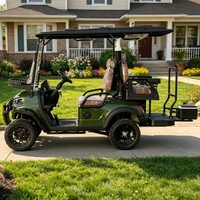 Voiturette de golf électrique au lithium personnalisable 4 places 48 V de qualité supérieure avec personnalisation gratuite de la couleur et du logo pour usage en station balnéaire ou à domicile