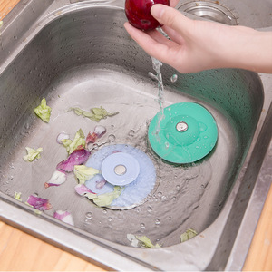 Silicone Floor Drain Cover Push Button Seal Kitchen Bathroom Sink Anti <b>Clog</b> Filter Matte Surface Drop In Installation - Product Image 4
