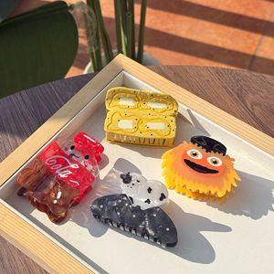 Nuevo Clip para el Cabello con Diseño de Monstruo Pequeño de Cartón Retro con Ácido Acético, Accesorios para el Cabello con Diseño de Animales Lindos y Dulces - Product Image 1