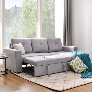 Corner <strong>Pull</strong> <strong>Out</strong> Sofa Come <strong>Bed</strong> Foldable <strong>Single</strong> Sleeper Couch Living Room Sectional Folding Sofa <strong>Bed</strong> with Storage Furniture - Product Image 1