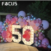 Chiffres d'anniversaire LED de 4 pieds, grandes lettres lumineuses LED pour décorations d'événements et de mariages
