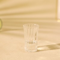 Groothandel Hoge Kwaliteit Transparante Geribbelde Shotglaasjes voor Bar, Feest of Cadeaus, voor het Drinken van Wodka - Klein Formaat