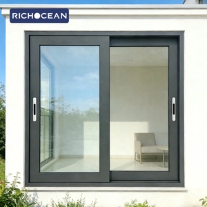 RICHOCEAN AS2047 Finestre <span class=keywords><strong>Scorrevoli</strong></span> a Triplo Vetro con Protezione dagli Impatti, Finestre <span class=keywords><strong>Scorrevoli</strong></span> in Alluminio con Vetro Cavo e Zanzariera - Product Image 2