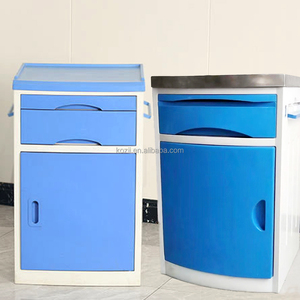 Grande armoire de rangement en ABS, armoire de chevet avec dessus en acier inoxydable, coins arrondis, bords scellés, mobilier de salle d'hôpital KZ-A116 - Product Image 3