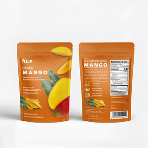 Sac d'emballage en mylar avec impression personnalisée logo fermeture à glissière zip-lock pour aliments pour animaux de compagnie collation fruits secs nourriture thé café plastique pochette debout - Product Image 1