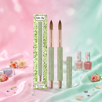 Kit d'outils pour ongles rose avec strass : polisseuse, perceuse à ongles, aspirateur de manucure, lampe UV et brosse anti-poussière