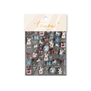 Adesivi per Unghie in Rilievo, Decorazioni per Unghie con Cartoni Animati Dolci e Carini, Coniglietti, Orsetti e Stelle - Product Image 2