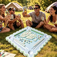 Table de Mahjong flottante pour piscine, lac, plage, en EVA imperméable, portable, pour 4 personnes, pour jeux de cartes/poker, divertissement estival