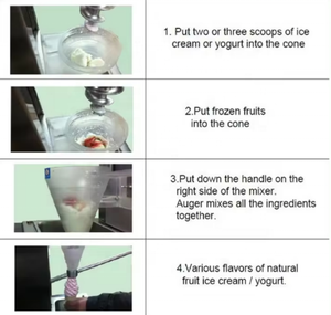 Machine à glaces à <span class=keywords><strong>fruits</strong></span> tourbillonnants JUYOU, prix d'usine, mélangeur à glaces à <span class=keywords><strong>fruits</strong></span> tourbillonnants, mélangeur à yaourt glacé congelé - Product Image 6
