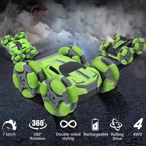 Coche de Acrobacias con Control Remoto de <span class=keywords><strong>2</strong></span>.4GHz y Tracción en las 4 Ruedas, con Rotación de 360 Grados, Juguete RC de Doble Cara para Niños, Radiocontrol Todoterreno - Product Image 4