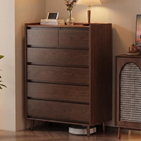 Lemari Laci Kayu Solid Retro Multifungsi untuk Ruang Tamu, Kamar Tidur, Hotel, Ramah Lingkungan, Kapasitas Besar