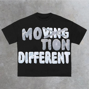 T-shirts surdimensionnés lourds 100% coton pour hommes <span class=keywords><strong>impression</strong></span> graphique personnalisée bouffée brodée conception unie formelle Boxy tricoté - Product Image 4