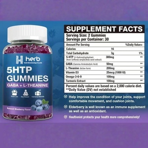 Gomitas de Magnesio Glicinato, GABA, L-Ashwagandha, Vitamina B6, 5HTP para Adultos y Recién Nacidos, Relajación Cerebral y Muscular, Memoria, Sueño - Product Image 3