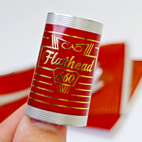Bandes adhésives pour cigares en or et argent métalliques personnalisées, impression UV, matériau papier, résistantes à l'eau, commande en gros à prix abordable