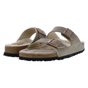 Sandalias Birkenstock Arizona Narrow Unisex, Color Gris Polvo del Desierto, Forradas en Gamuza Sintética, con Suela de Corcho - Product Image 2